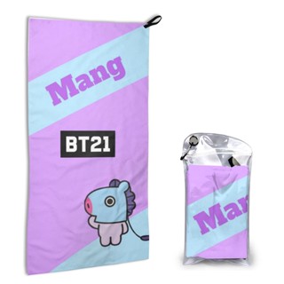 Bts BT21 ผ้าขนหนูเช็ดมือ แบบนิ่ม ดูดซับน้ําได้ดี แห้งเร็ว 16*31.5 นิ้ว สําหรับตั้งแคมป์