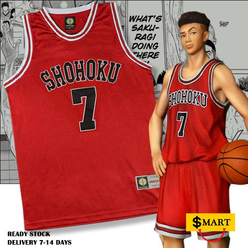 Shohoku SLAM DUNK No. เสื้อกีฬาบาสเก็ตบอล ผ้าตาข่าย ระบายอากาศ แห้งเร็ว 7 Miiyagi 2024 สําหรับผู้ชาย