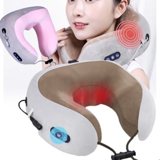 หมอนนวดคอไฟฟ้า ไร้สาย ใช้นวดคอ ผ่อนคลายกล้ามเนื้อ Massage Neck Pillow