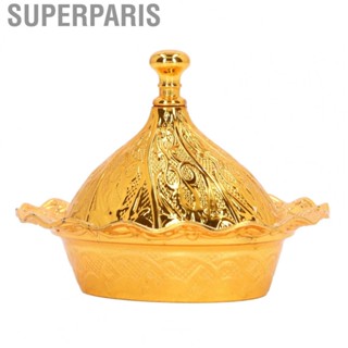 Superparis Sugar Bowl Gold Sugar Bowl Retro with Lid for Home