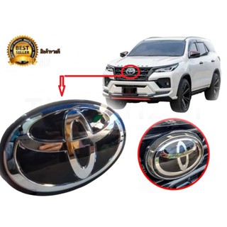 *แนะนำ* โลโก้ toyota สีดำรถ REVO new fortuner  ปี 2015-2022/  ขนาด 13 x 19 cm สินค้าเทียบงานแท้ใส่ได้ 100%**