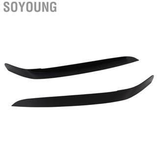 Soyoung Front Headlight Eyelid  Smooth Surface Black Head Light Eyelid Decorative  for Replacement