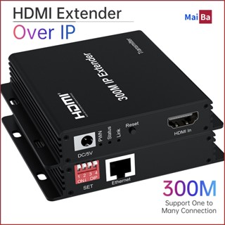 สายเคเบิล HDMI Extender over IP RJ45 Cat6 1080P HDMI to Ethernet Network Extender รองรับ One TX to Many RX ผ่านสวิตช์เครือข่าย 300 เมตร