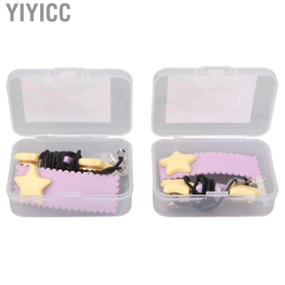 Yiyicc BTE Hearing Amplifier Clips  Purple Yellow Deaf Aid Hanging Rope Hairclip Style Multifunctional Fashionable  for Travel