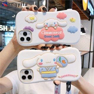 เคสซิลิโคนนิ่ม ลายการ์ตูนสุนัข Cinnamoroll พร้อมสายคล้อง สําหรับ Huawei Y9 Prime 2019 Y9A P40 Pro P30 Pro