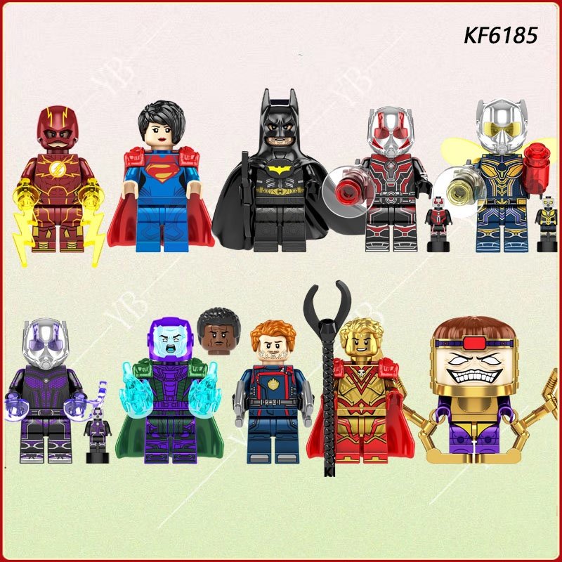 ของเล่นเพื่อการศึกษาสําหรับเด็ก Avengers Alliance Ant Man Lightning Batman Model Building Block Minifigures ของเล่น