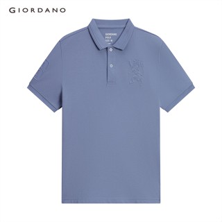 GIORDANO เสื้อโปโลผู้ชาย ปักสิงโต Mens 3D Lion Polo 01012222