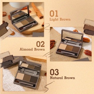 Meilinda 3D Brow Powder Palette MC3109 เขียนคิ้ว บราว พาวเดอร์ 3.6กรัม