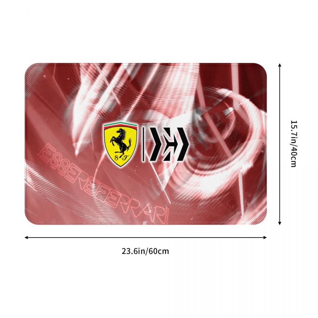 พรมปูพื้นห้องน้ำ Scuderia Ferrari Mission Winnow ขนาด 16x24 นิ้ว ลาย Flannel สำหรับห้องน้ำ สต็อกพร้อ