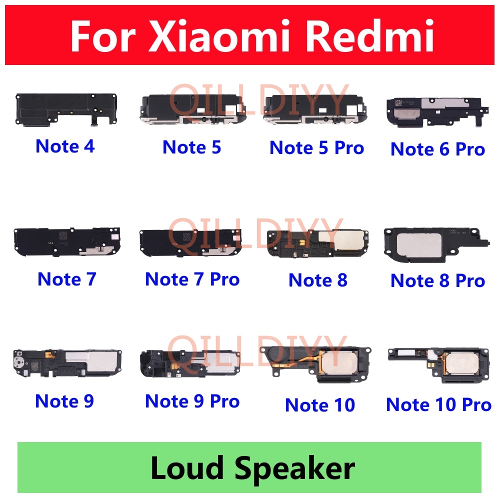 ของแท้ อะไหล่โมดูลลําโพงบัซเซอร์ แบบเปลี่ยน สําหรับ Xiaomi Redmi Note 10 10S 9 9S 8 8T 7 6 5 4 Pro