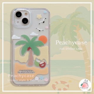 เคสโทรศัพท์มือถือ PC แข็ง กันกระแทก ลายต้นมะพร้าว ต้นมะพร้าว ลารัส คานัส ชายหาด ฤดูร้อน สําหรับ iPhone 14 13 12 Pro Max 11 14pro