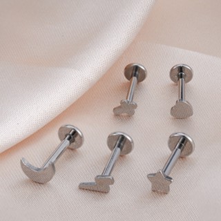 จิวเจาะไทเทเนียม สําหรับ Tragus Helix Labret 1st 2nd 3rd เครื่องประดับฮิปโปอัลเลอร์จีนิก