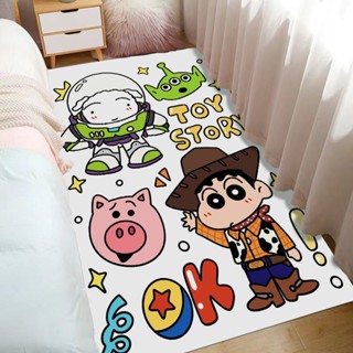 พรมปูพื้น ลายการ์ตูน Toy Story น่ารัก ขนาดใหญ่ สําหรับตกแต่งห้องนอน ห้องนั่งเล่น