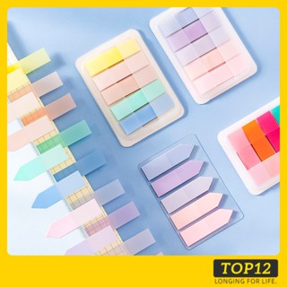 Top12- สติกเกอร์ฉลาก PET สีใส ลายลูกศร ลอกออกได้ สําหรับติดตกแต่ง