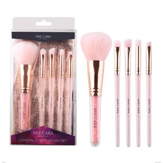 ❤️❤️ เซทแปรงแต่งหน้า 5 ชิ้น NEE CARA BE COLORFUL CRYSTAL 5 PIECE BRUSH SET N117