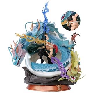 พร้อมส่ง โมเดลฟิกเกอร์ One Piece GK Sanlong Zoro Tornado แฮนด์เมด ประดับมุก สีดํา สําหรับตกแต่ง