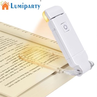 Lumiparty โคมไฟอ่านหนังสือ Led แบบคลิปหนีบ ปรับได้ 3 ความสว่าง ชาร์จ Usb พกพาง่าย สําหรับคนรักหนังสือ