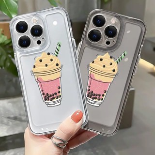 เคสโทรศัพท์มือถือแบบนิ่ม TPU ใส กันกระแทก กันรอยกล้อง ลายไอศกรีม สําหรับ IPhone 11 14 13 12 Pro Max XS X XR 7 + 8 6 6S Plus