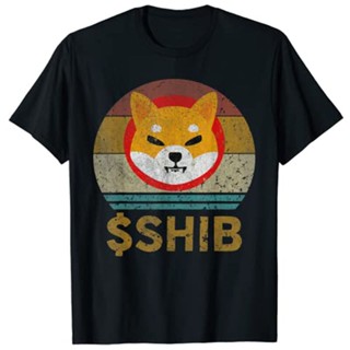 ขายดี เสื้อยืดลําลอง แขนสั้น พิมพ์ลาย Shibacoin Miner Shiba Inu สไตล์วินเทจ แฟชั่นสําหรับผู้ชาย 584736