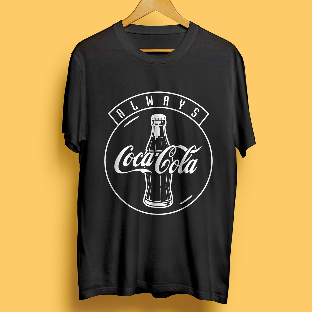 โอ้พระเจ้า1  เสื้อยืดผ้าฝ้าย เสื้อเชิ้ต ผ้าฝ้าย ลายขวดโค้ก Coca-cola Always พรีเมี่ยม