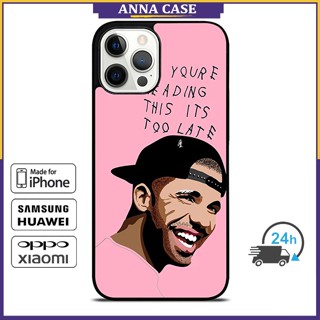 เคสโทรศัพท์มือถือ ลายแร็ปเปอร์ Drake สีชมพู สําหรับ iPhone 14 Pro Max 13 Pro Max Samsung Galaxy Note10+ S21Ultra