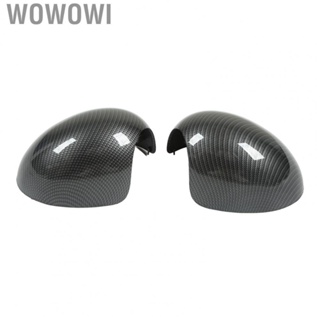 Wowowi Wing Mirror Cover Carbon Fiber Style Door Side Rearview Mirror Cover Cap Durable Smooth Surface Left Right for Car