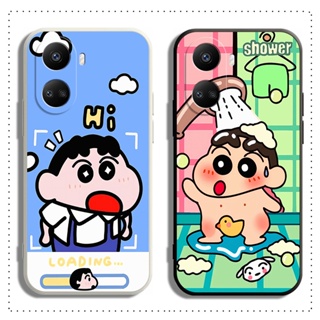 เคส Huawei Y9 Y9S Y7A Y6S Y6P Prime Y6 Y7 PRO 2019 โทรศัพท์มือถือแบบนิ่ม ลายการ์ตูนชินจัง สีดํา สีขาว สําหรับ