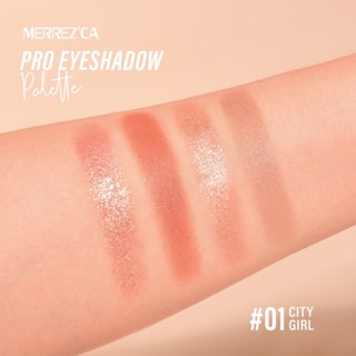 Merrezca Pro Eyeshadow Palette 0.7g เมอร์เรซก้า โปร อายแชโดว์ ครบจบในพาเลทเดียว เนื้อนุ่มเบาสบายไม่หนักตา