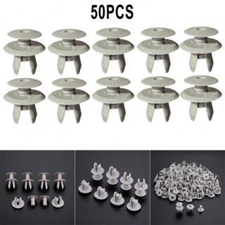 ⚡READYSTOCK⚡Car Trim Panel 50Pcs 701867299 Grey Plastic Brand New Trim Fixing Clips