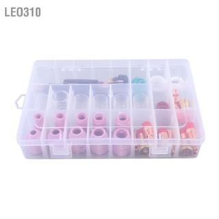  Leo310 55 Pcs ชุดวัสดุสิ้นเปลืองในการเชื่อม TIG หัวฉีดเซรามิกแก้วทนความร้อนถ้วยไฟฉายเชื่อม อุปกรณ์เสริมสำหรับ