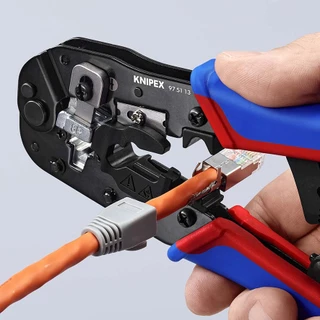 KNIPEX Crimping Pliers for RJ45 Western plugs คีมย้ำสำหรับปลั๊กแบบตะวันตก รุ่น 975113