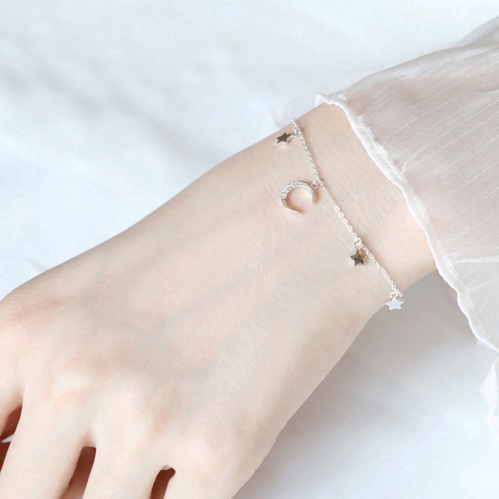 A HELLO GIRL สร้อยข้อมือเงิน พร้อมจี้ เครื่องประดับแฟชั่น สําหรับเด็กผู้หญิง - รูปที่ 2