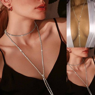 Necklace Chain Jewelry Necklace Rhinestone Shiny Women 150cm 1pc 1pcs 1x