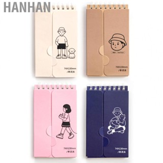 Hanhan Small Spiral Notebook  4pcs Top Bound Memo Books Easy To Find  for Daily Scrapbooking