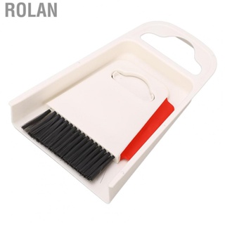 Rolan Small Brush Dustpan Set  Flexible Bristles Humanized Design Buckle Design Desktop Cleaning Broom Set ABS  for Table