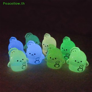 Peacellow ตุ๊กตาฟิกเกอร์เรซิ่นเรืองแสง รูปการ์ตูนน่ารัก ขนาดเล็ก สําหรับตกแต่งบ้าน สวน รถยนต์ 5 ชิ้น