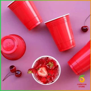พร้อมส่งทันที 50 ใบ แก้วแดง แก้วหลากสีปาร์ตี้ RED CUP AMERICANPARTY Kirkland แก้วแดงปาร์ตี้ 16oz/2oz