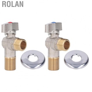 Rolan Hot and Cold Water Triangle Valve  Environment Friendly G1/2 Thread Brass Triangle Valve  Corrosion Rust Proof  for Kitchen