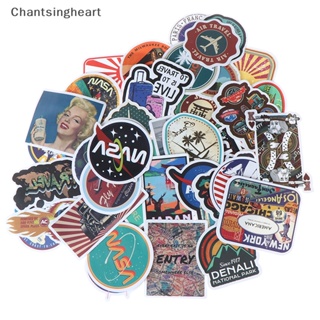 &lt;Chantsingheart&gt; สติกเกอร์สีแฟนตาซี สําหรับตกแต่งสมุดภาพ กระเป๋าเดินทาง แล็ปท็อป กีตาร์ ลดราคา 50 ชิ้น