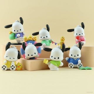 โมเดลฟิกเกอร์ Sanrio Pachacco เหมาะกับของขวัญ สําหรับตกแต่งบ้าน รถยนต์ จํานวน 7 ชิ้น