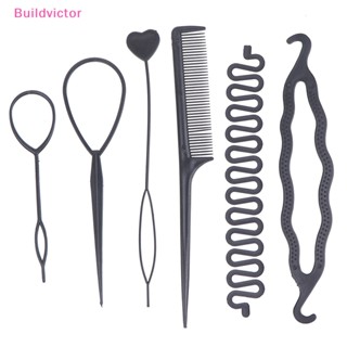 Buildvictor หวีถักเปียผม แบบดึงทะลุ 6 ชิ้น ต่อชุด TH