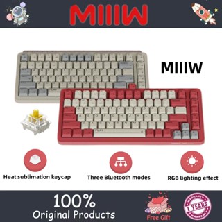 Miiiw ART Z830 คีย์บอร์ดเมคคานิคอลบลูทูธไร้สาย 2.4G มีสาย RGB