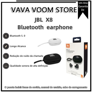 Jbl X8 ชุดหูฟังบลูทูธไร้สาย พร้อมกล่องชาร์จ ตัดเสียงรบกวน สแตนด์บายนาน