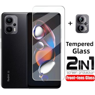 2 in 1 Back Glass Film For Xiaomi Redmi Note 12T Pro 12TPro 11TPro + Note12 Turbo Note12TPro 5G 9H HD Full Cover Tempered Glass Phone Front Fim Camera Screen Protector Lens Film