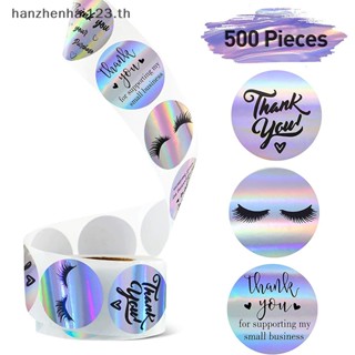 Hanhai สติกเกอร์โลโก้ Thank You สําหรับติดขนตาปลอม 500 ชิ้น