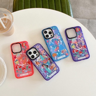 Casetify เคสโทรศัพท์มือถือแบบแข็ง ใส แต่งกลิตเตอร์ แม่เหล็ก ลายดิสนีย์ สําหรับ Iphone 12 13 14 Pro Max Plus Casetify