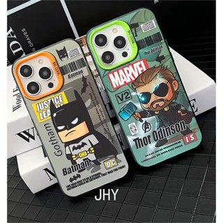 เคสโทรศัพท์มือถือแบบแข็ง กันกระแทก ลายการ์ตูนอนิเมะแบทแมน ธอร์ สําหรับ IPhone 14 13 12 11 Pro Max