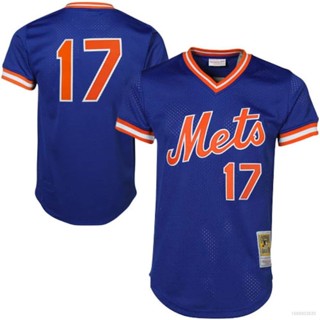 เสื้อกีฬาเบสบอล ทรงหลวม ลายทีม New York Mets Keith Hernandez พลัสไซซ์