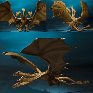 ตุ๊กตาฟิกเกอร์ King of Monsters Godzilla 2 SHM Three-Headed Dragon Ghidorah 2 Second Generation ขยับได้