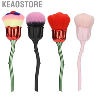 Keaostore Nail Dust Brush Rose Shaped Elegant Cleaning  Makeup Loose Pow